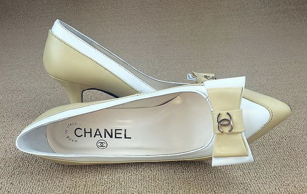 CHANEL Shallow mouth kitten heel Shoes Women--016